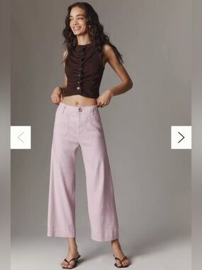 Anthropologie Maeve Colette Stretch Wide Leg Pants